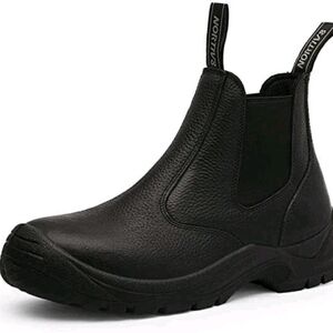 Nortiv8 Nortiv 8 Ariat Black Leather Steel Toe Work Slip Resistant Ankle Boots